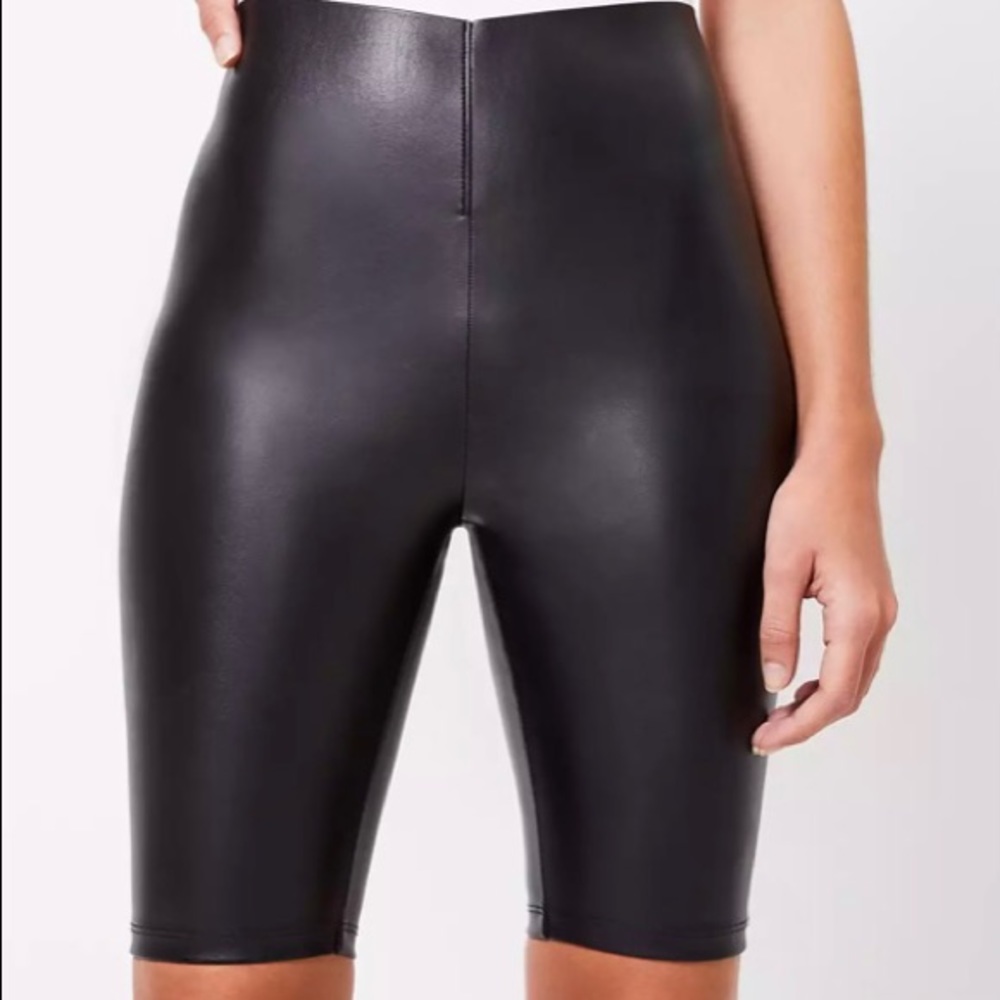 NWT Faux leather adult bike shorts